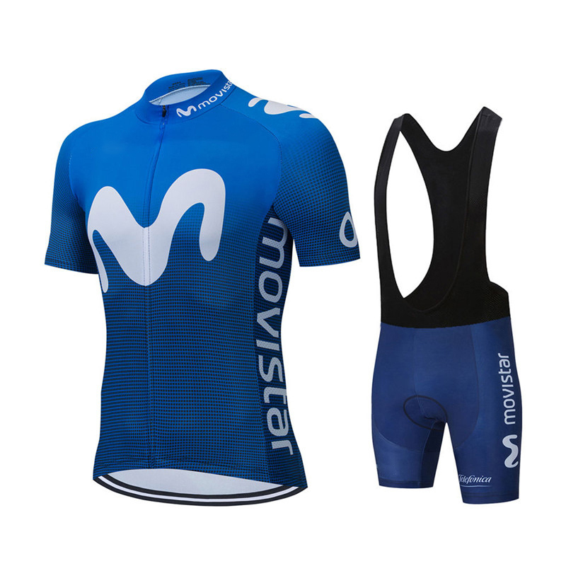 Mountain Biking Jersey - Movistar-신제품 팀 사이클링 저지 세트 MTB