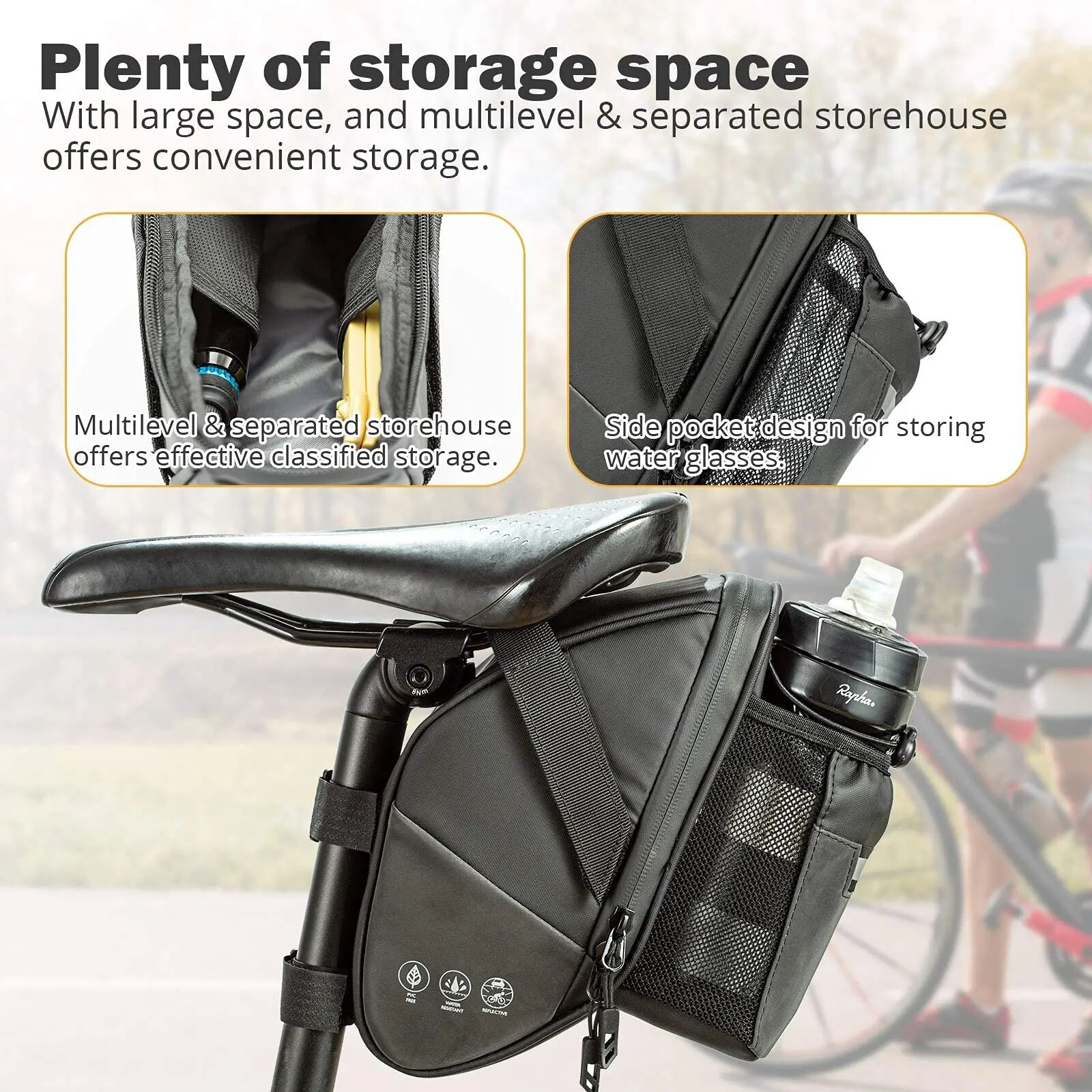 자전거 안장 가방 방수 자전거 후면 좌석 보관 가방 M - Mountain Biking Hydration Pack 리뷰 및 가격